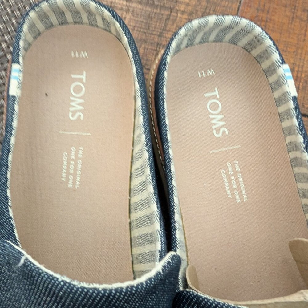 Toms Denim Slides 11M - Picture 3 of 5